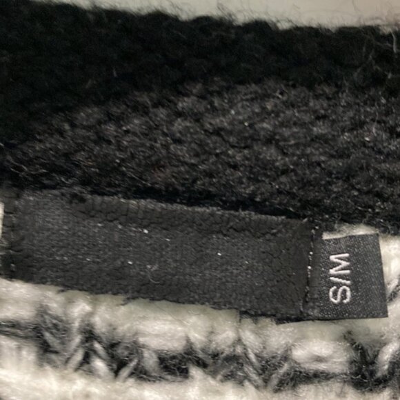 WOOL Knit White Black Tweed Crew Neck Sweater - Picture 12 of 12